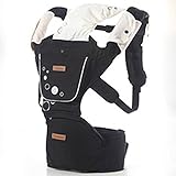 Kangaroobaby® 最上級のコンフォート・ベビーキャリア 触り心地 抱っこひも おんぶ ベビースリングキャリア (ブラック)