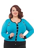 Voodoo Vixen - Clarissa Blue Spring Kitten Cardigan Plus Size 2XL / Blue