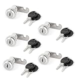 uxcell カムロック　メタル　鍵付き　シリンダー錠　キャビネット　ツールボックス　戸棚　10個入り