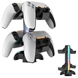 PS5用コントローラー 充電スタンド【新登場-4IN1】ゲームコントローラ収納ラック 同時4台収納可能 PS5用コントローラー充電ステーション 2台同時充電 充電指示ランプ付き RGBライト USBポート*1 Dualsense Edge用コントローラー充電ドック