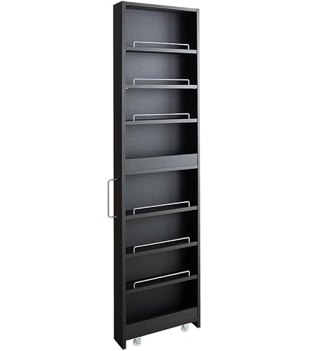 Amazon.co.jp: トールワゴン ハイタイプ 幅20cm ブラック NWH-200K