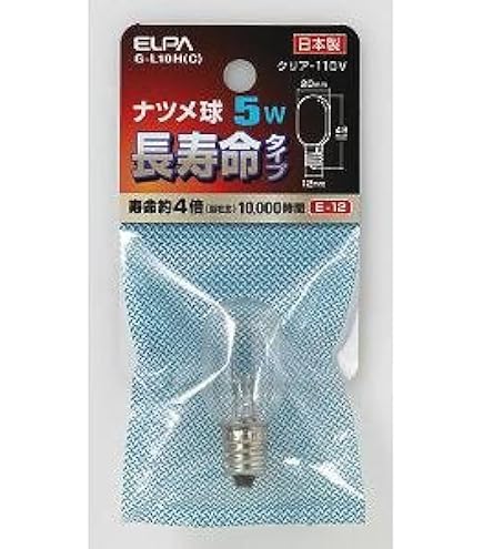 Amazon | ナツメ球 T20 E12 140V 10W(50個） | 東洋通商・東洋