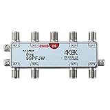 マスプロ 8分配器 屋内用 双方向 1端子電流通過型 3224MHz対応 8SPFJW-B