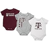 Texas A & M AggiesコロシアムレッドホワイトグレーInfant One Piece Outfits – 3パック