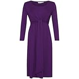 JoJo Maman Bebeジョジョママンベベ(イギリス)/Wrap Dress マタニティ&ナーシングラップドレス/UKサイズM(日本サイズL)/グレープ/B4450GRAM