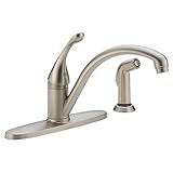 Delta 440-SS-DST Collins Single Handle Kitchen Faucet with Spray, Stainless [並行輸入品]