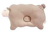 絶壁防止のためのオーガニックコットン赤ちゃん用ドーナツ枕、赤ちゃんの頭の形を守ります (こひつじ ライト・ブラウン) [並行輸入品]