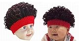 子供 ニット アフロヘア 可愛い 毛糸 ちりちり 帽子 ベビー ＆ チャイルド 赤青 ２個セット 伸縮可