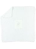 Barefoot Dreams ベアフットドリームス レシービング ブランケット Receiving Blanket #B501 (ホワイト/ゾウ) [並行輸入品]