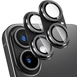 Uneawit カメラフィルム カメラ保護iPhone 16 Plus / 16用 2枚セット レンズカバー カメラカバー レンズ保護カバー カメラ保護フィルム 宇宙航空材料 強化ガラス 超高硬度9Hガラス 5層設計 360°保護 3眼レンズ保護 超高透過率 黒縁取り 露出オーバー防止 防塵 キズ防止 ブラック