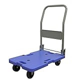 ナンシン:樹脂微音運搬車サイレントマスター樹脂台車 LSK-201 ブルー hc6090000316