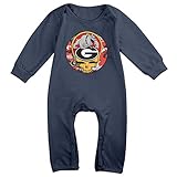 面白い ボーイとガール ジョージア ブルドッグ Tシャツ 体に合う Navy Size 6 M