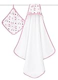 aden + anais Muslin Hooded Towel & Washcloth Set, Princess Posie by Aden + Anais [並行輸入品]