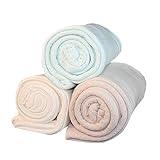 Woombie 3 Piece Organic Airwrap Vented Blankets, Gray/Cream/Mint, 44 by Woombie