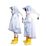 OKLIFE 男の子　女の子　男女兼用レインコート　レインウェア　透明　カッパ 　雨具　EVA　新学期用 子どもレインコート (M)