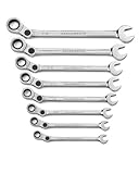 GearWrench 85498 8-Piece SAE Indexing Combination Wrench Set [並行輸入品]