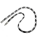 [silver KYASYA]磁気ネックレス ステンレス ヘマタイト ビーズ silver black シルバー ブラック 磁力 磁石 男性 金属アレルギー対応
