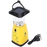 Acogedor　キャンプ用ランプ　キャンプ用の緊急ソーラー懐中電灯　LEDランタン　携帯型　登山　停電 防災対策 　イエロー
