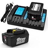 Ehomtikk 互換 マキタ 18V バッテリー 充電器セット マキタ 18v バッテリー BL1860B 6000mAh マキタDC18RD充電器 対応マキタ バッテリー 18V BL1860 BL1850 BL1830 BL1840 BL1830b BL1840b BL1850b BL1860b マキタ 18V バッテリー 2個+ 2口充電器セット
