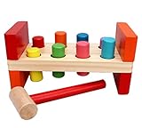 Ziweibaハンマー 木のおもちゃ ハンマーあそび ハンマートイ マルチカラー とんかちあそび