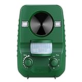 AngLink 猫よけ 超音波ソーラー式 動物撃退器 IP44防水防塵 感知エリア85㎡ 野良猫 コウモリ 撃退 超音波とLED強力フラッシュライトで野良猫 コウモリ 撃退