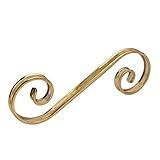 uxcell スクロールバラスター ゲートフェンス S形 250mmx80mmx21mm 304ステンレス鋼 ゴールドトーン