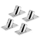 SunniMix マリン　316ステンレススチール　デッキ　手すり　ベース　長方形　60度　パイプ/レール用　全4選択 - 4個, 25mm