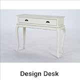 アンティーク調デザイン デスク1段引き出し付き 天然木使用