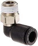 Legris 3109 06 10 Nylon & Nickel-Plated Brass Push-to-Connect Fitting, 90 Degree Elbow, 6 mm Tube OD