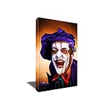 ジャックニコルソンJokerキャンバスBooペイントポスターアートワークonキャンバスアートプリント 12x18 inches
