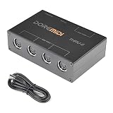 USB MIDIホストボックス MIDIインターフェイスからMIDIコンバーター ブラック (1-in6-out)