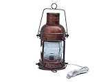 Handcrafted Nautical Decor Antique Copper Anchormaster Electric Lantern, 15', Copper [並行輸入品]