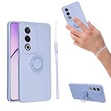 for OPPO A3 5G / A3 Pro 5G ケース 液状シリカゲル親肌TPU新型携帯スタンド保護カバーカップル 放熱強純色極シンプル(うすむらさき)