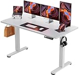 ErGear 電動 オフィスワークテーブル 昇降式デスク スタンディングデスク 幅140cm 耐荷重80kg 高さメモリー機能 上下自動昇降
