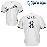 Majestic Athletic Milwaukee Brewers Ryan Braun 2015クールベースホームジャージーExtra