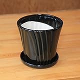 洋風モダン鉢:リニエントラウンド(受け皿付) 15.5cm*