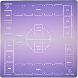 6KJFEIWG プレイマット カードゲーム カード ラバープレ プレイマット滑り止め （60×60cm）ぷれいまっとマット 収納袋付き 端縫い（紫）