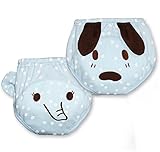 エルフ ベビー(Fairy Baby)ベビー用布おむつ 4重防水 可愛い 再利用可能 通気 トレーニングパンツ 2枚組(ブルーセット,80)