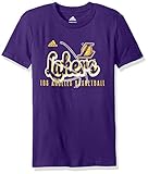 NBA Girls 7 – 16 Los Angeles Lakers Middleバスケットボール半袖Tシャツ、S（7 – 8）、パープル