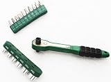 Big Green 17-Piece Deluxe Mini-Ratchet Screwdriver Socket Set by VIP Home Essentials