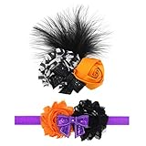 FRCOLOR ハロウィン ベビーヘアバンド ヘアリボン 子供 髪飾り 髪留め ちょう結び カチューシャ ヘアアクセサリー 出産祝い 記念撮影 2個組
