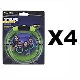 Nite Ize Nitelife LEDネックレスグリーングロー&が点滅ライト調節可能な( 4 -パック)