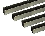 安田 アルミチャンネル 1m 2.0x20x20mm ステンカラー 4本組
