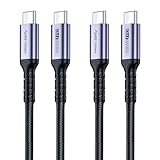 3 m USB C 3.1第2世代ケーブル2本、SUMPK 100 W急速充電10 Gbps高速伝送ケーブル、ディスプレイ用4 k 60 hzビデオ出力PD線、Thunderbolt 3、Galaxy S 21