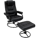 タンスのゲン リクライニングチェア オットマン付き ベルフィーユ クールブラック 15010002 BK