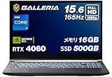 ガレリア ゲーミングノートPC GALLERIA RL5C-R35-5N RTX3050 Core i5-12450H メモリ16GB SSD500GB 15.6フルHD Windows 11 Home 13561-3453