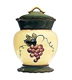 トスカーナガーデンコレクション、セラミックGrape Cookie Jar , 84076 by ACK