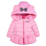 Smile キッズ 子供　ダウンジャケット ベビー 子供服 ダウンコート ダウン 棉服ジャケット 防寒 保温 アウターウエア 女の子 フード付き 秋冬　通園/通学　可愛い (ピンク, 100cm)
