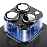 LuFiYa カメラフィルム iPhone 16 Pro/iPhone 16 Pro Max 対応 レンズカバー、アルミ合金＋9H硬度強化ガラス製 アイフォン アイフォン 16 Pro/16 Pro Max 用 レンズフィルム 全面保護 高透過率 露出オーバー防止 耐衝撃 カメラ保護フィルム 色 - ブラックチタニウム