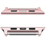適応Apple Watchバンドアダプター 42mm 41mm 40mm 38mm アップルウォッチ金属製調整器 ピンタイプ連結器 シリーズ10 9 8 SE2 7 6 SE 5 4 3 2 1に適応ベルトアダプター iWatch 42mm 41mm 40mm 38mm ストラップ交換金具 (ピンク）